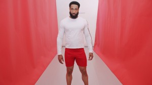 Ticker l/s tee. Red Billboard short.