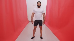 White ULA s/s tee. Carbon Billboard short.