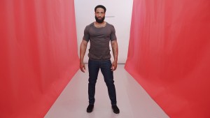 Carbon epaulet s/s tee. Medium indigo Street jean.