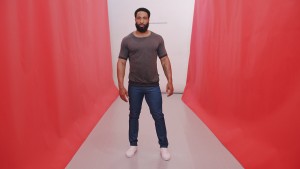 Carbon Pico s/s tee. Light indigo Biker jean.